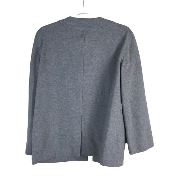 J.Crew Sweatshirt Cardigan Sweater Blazer Jacket Coat Lounge Academia Gray Small - Picture 2 of 6